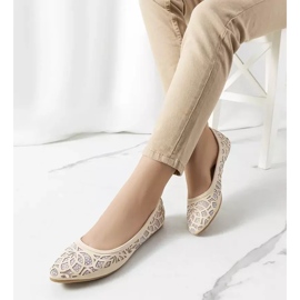 PA1 Lavarin béžové prolamované baleríny béžový 2