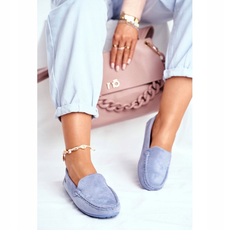 Evento Dámské modré mokasíny semišové Morreno modrý 3