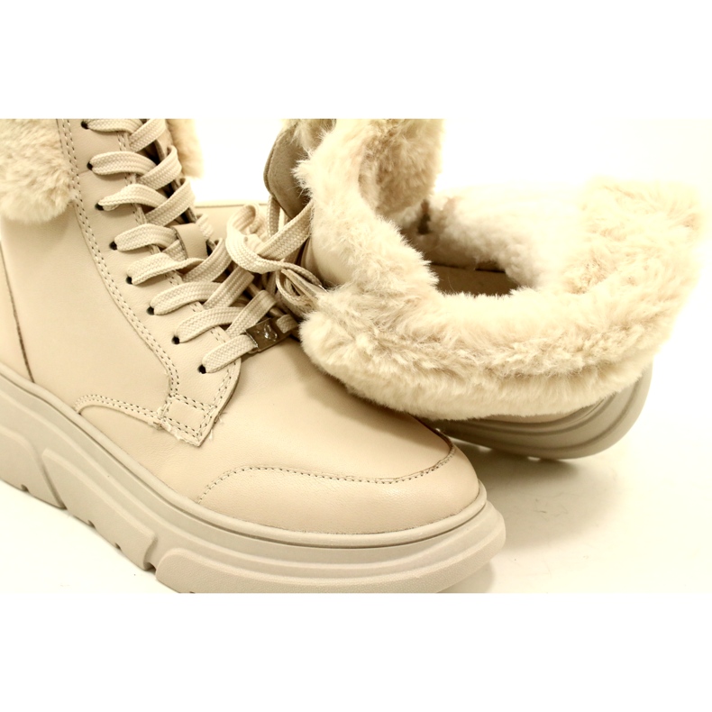 Dámské boty Caprice s kožešinou 9-26220-41 144 BEIGE béžový 5