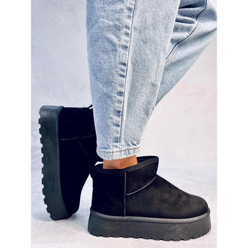 Platformové sněhule Solnis Black černý 2