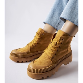 Inna Hnědé vysoké eko-semišové tenisky Aida hnědý 2