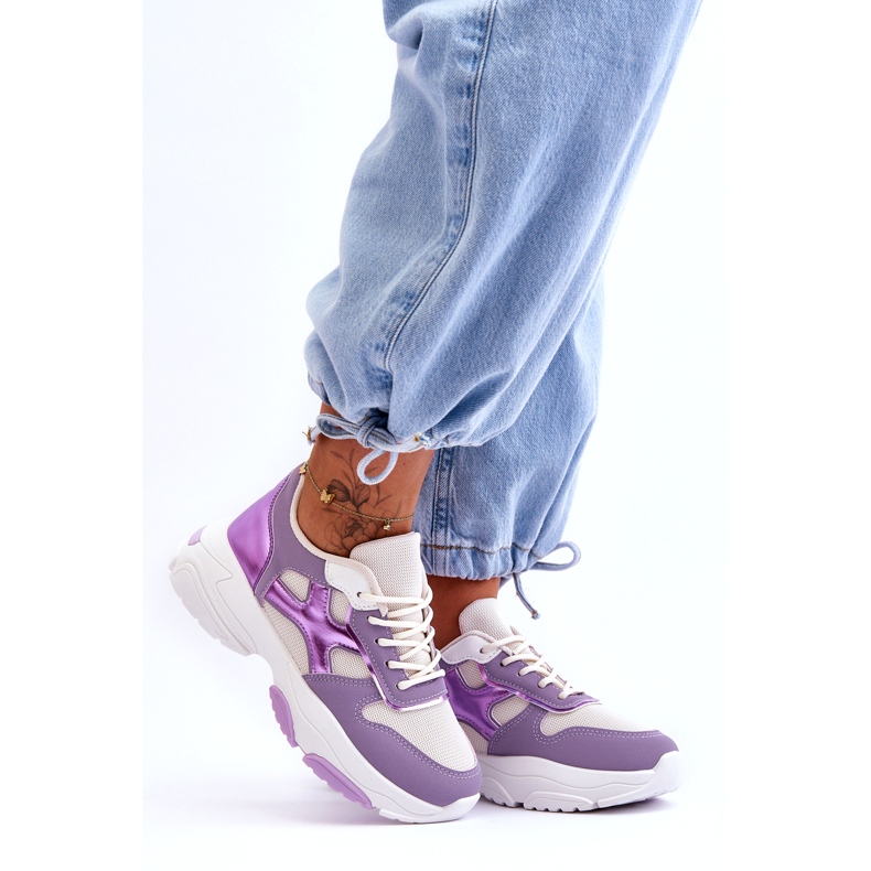 Seastar Dámské šněrovací tenisky Cortes fialové barvy fialový 2