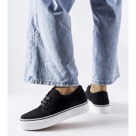 Černé eko semišové tenisky Abboud černý 1