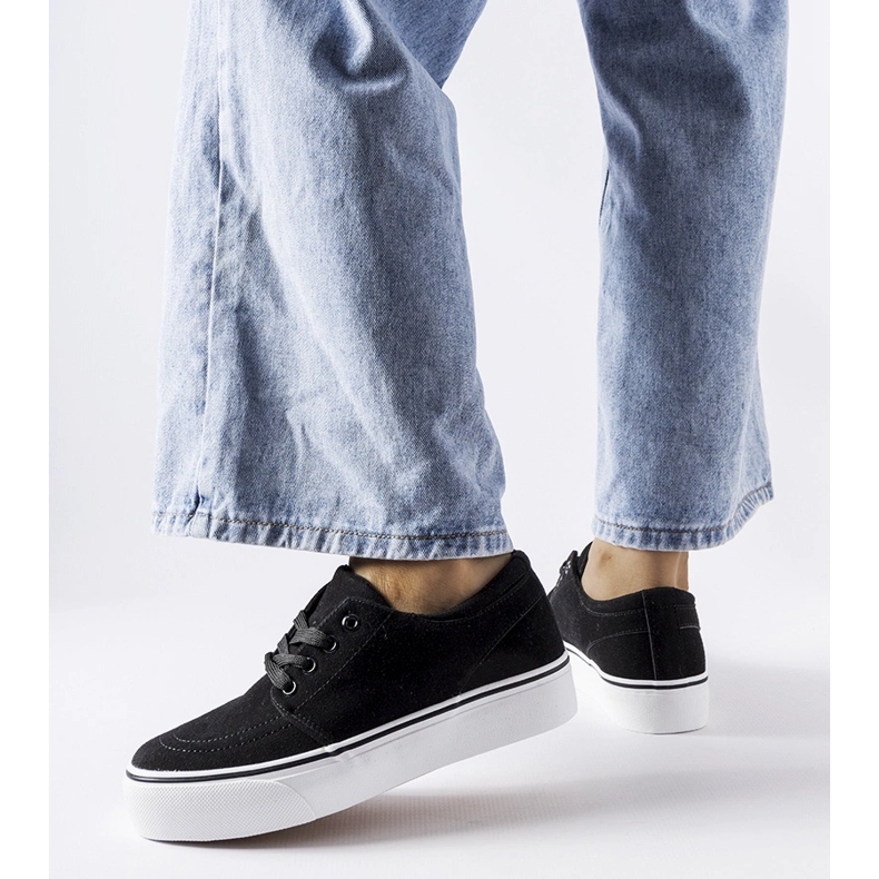 Černé eko semišové tenisky Abboud černá 1