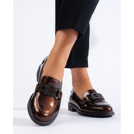 Lakované hnědé boty W. Potocki hnědý 1