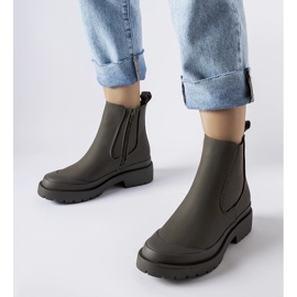 Zelené dámské kozačky Detis zelený 1