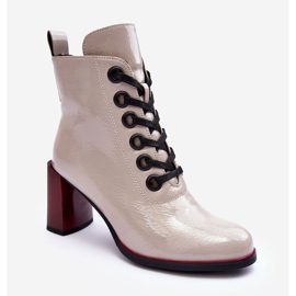 Patentované šněrovací kotníkové boty S.Barski MR870-15 světle šedé šedá 2