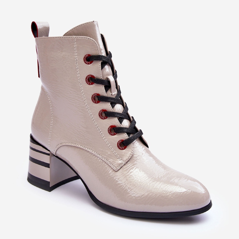 Patentované kozačky na vysokém podpatku S.Barski MR870-49 světle šedé šedá 2 Patentované kozačky na vysokém podpatku S.Barski MR870-49 světle šedé šedá 2