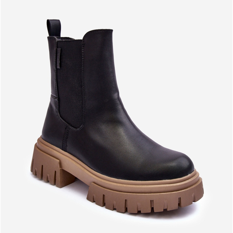 Zateplené masivní boty Chelsea Big Star MM274606 Black černá 2