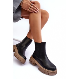 Zateplené masivní boty Chelsea Big Star MM274606 Black černá 1