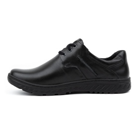 KOMODO Pánské kožené boty Casual 923K černá 1