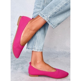 Balerínky tkané Kayla Fuchsia růžový 3