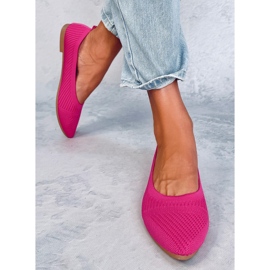 Balerínky tkané Kayla Fuchsia růžový 5