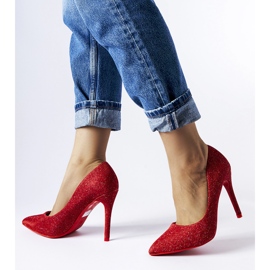 Červené podpatky Melody červený 1
