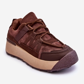 PS1 Dámské semišové sportovní boty na platformě Brown Rohan hnědý 1