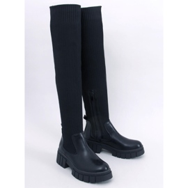 Kozačky s pružným svrškem Rozier Black černá 1 Kozačky s pružným svrškem Rozier Black černá 1