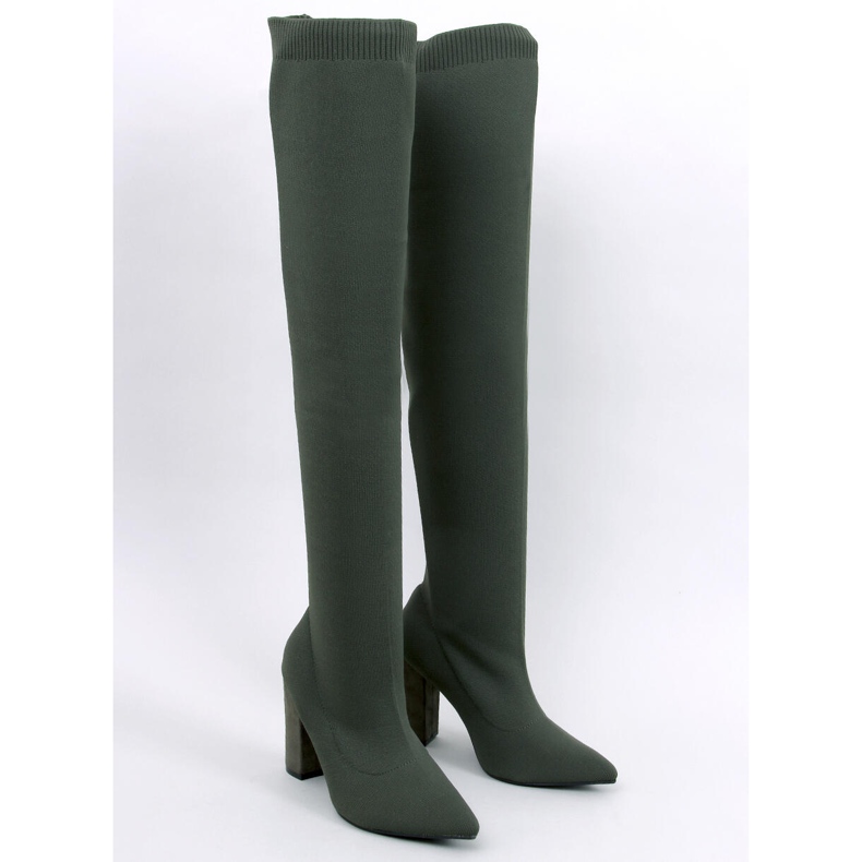 Elastické mušketýry na vysokém podpatku Veronica Green zelená 1