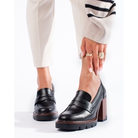 Elegantní černé dámské boty na vysokém podpatku značky Shelovet černá 1