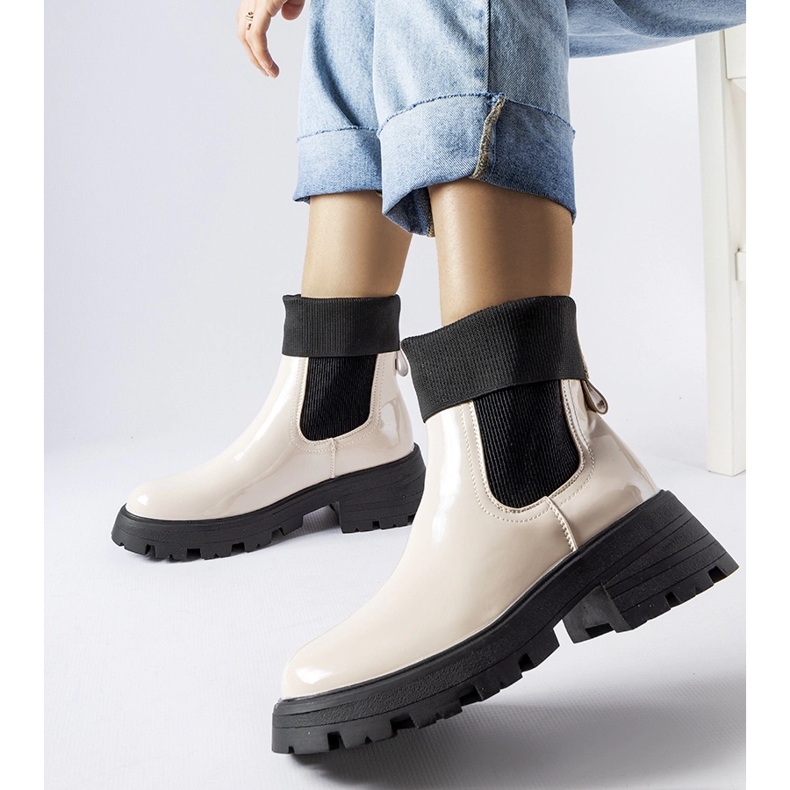 Béžové nazouvací boty značky Breolungi béžový 2