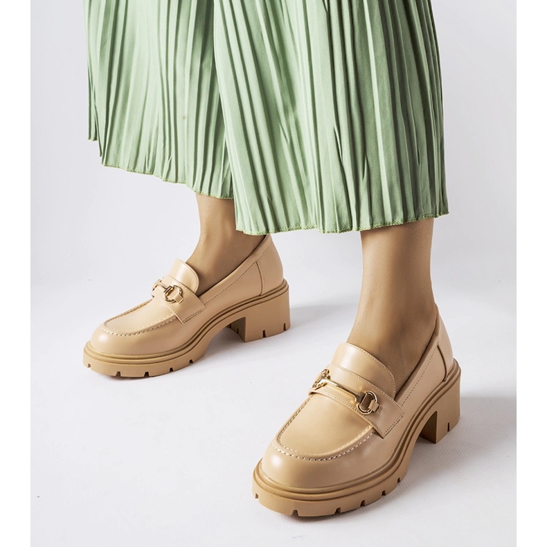 Béžové boty na vysokém podpatku značky Fabrizio béžový 1