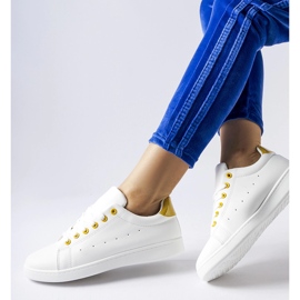 Bílé tenisky Bushnell se žlutými akcenty bílý 1