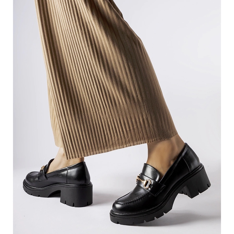 Černé boty na vysokém podpatku Fabrizio černá 1