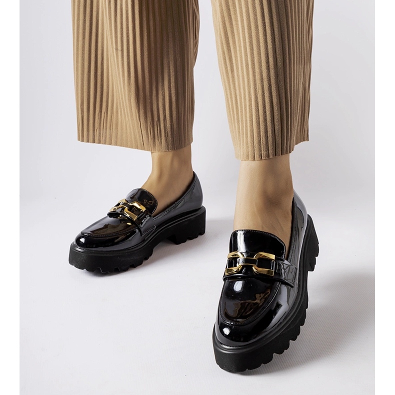 Inna Černé patentované boty Clay černá 1