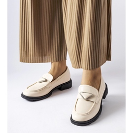 Béžové mokasíny zdobené kamínky Marsilius béžový 1