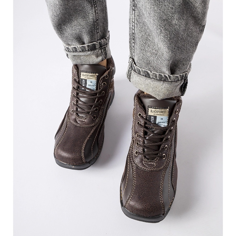 Hnědé chlapecké zateplené boty Curzio hnědý 1