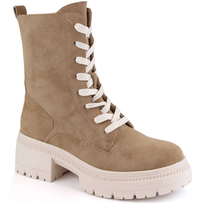 Zateplené semišové kotníkové boty Potocki W WOL174 camel hnědý 1
