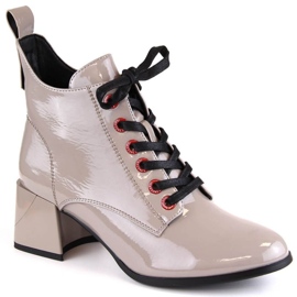 Patentované kotníkové boty D&amp;A S.Barski Premium Collection W OLI230B taupe 1