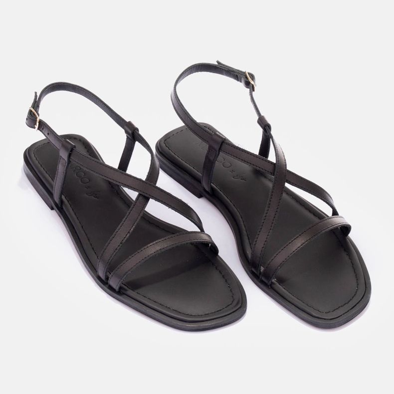 Marco Shoes Páskové sandály černý 1