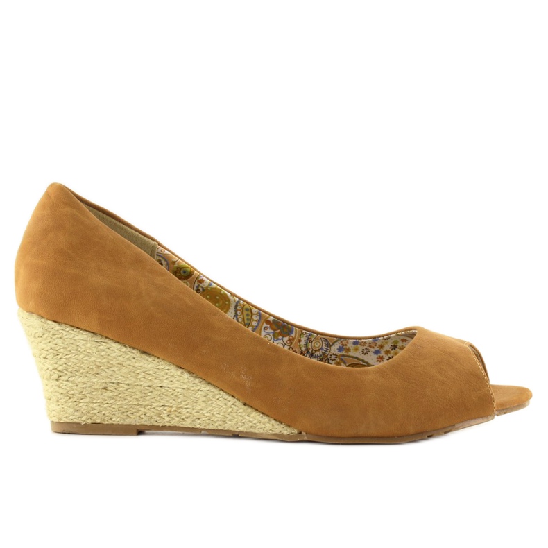 Wedges espadrilky Ls-141 camel hnědý 2