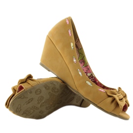 Lodičky wedge 77-79 camel hnědý 2 Lodičky wedge 77-79 camel hnědý 2