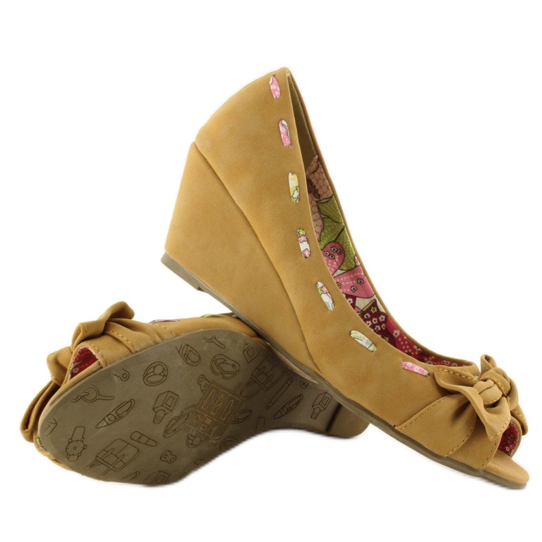 Lodičky wedge 77-79 camel hnědý 2 Lodičky wedge 77-79 camel hnědý 2