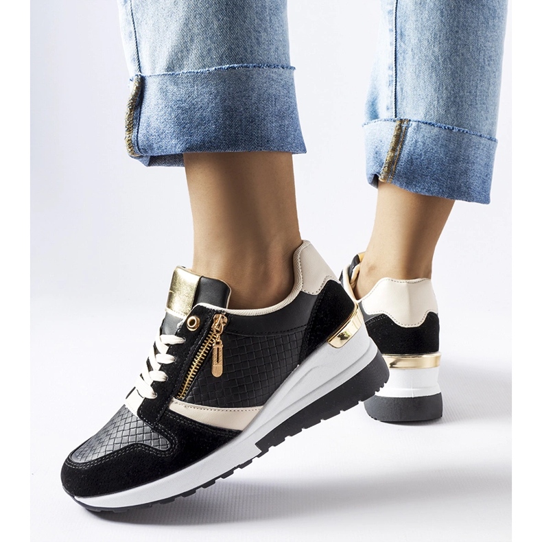 Černé tenisky na klínku Ashland černá 1