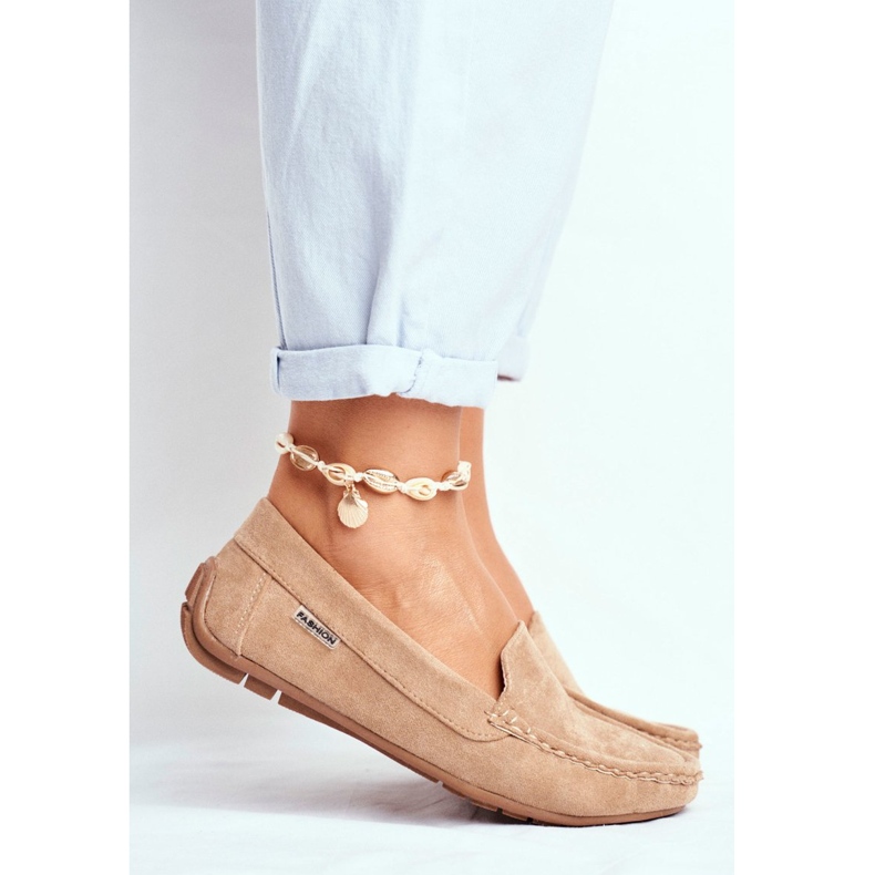 Evento Dámské mokasíny béžové semišové Morreno béžový 2