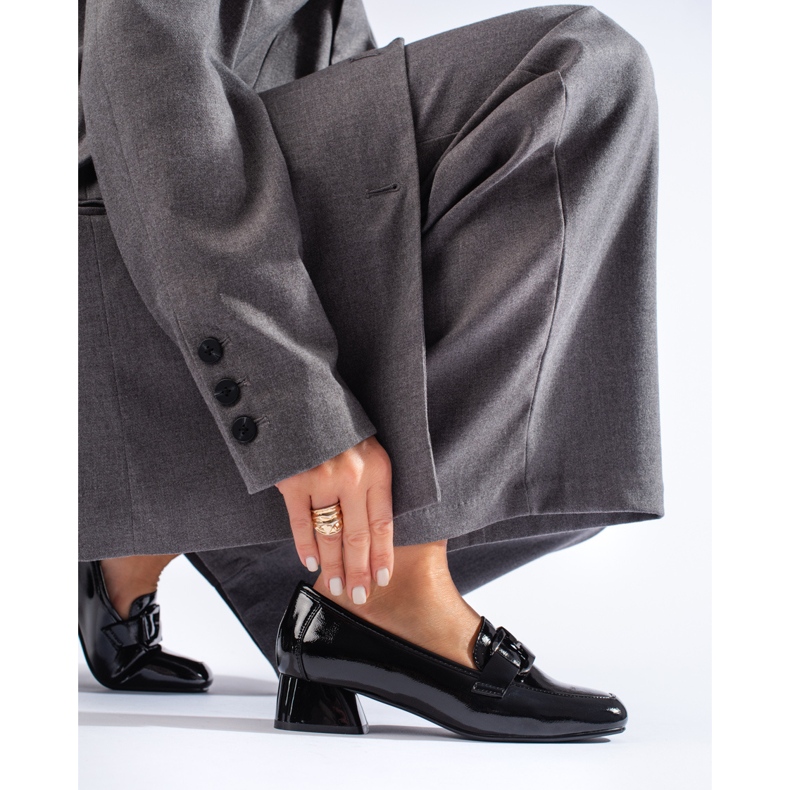 Dámské lakované boty na vysokém podpatku Vinceza černá 1