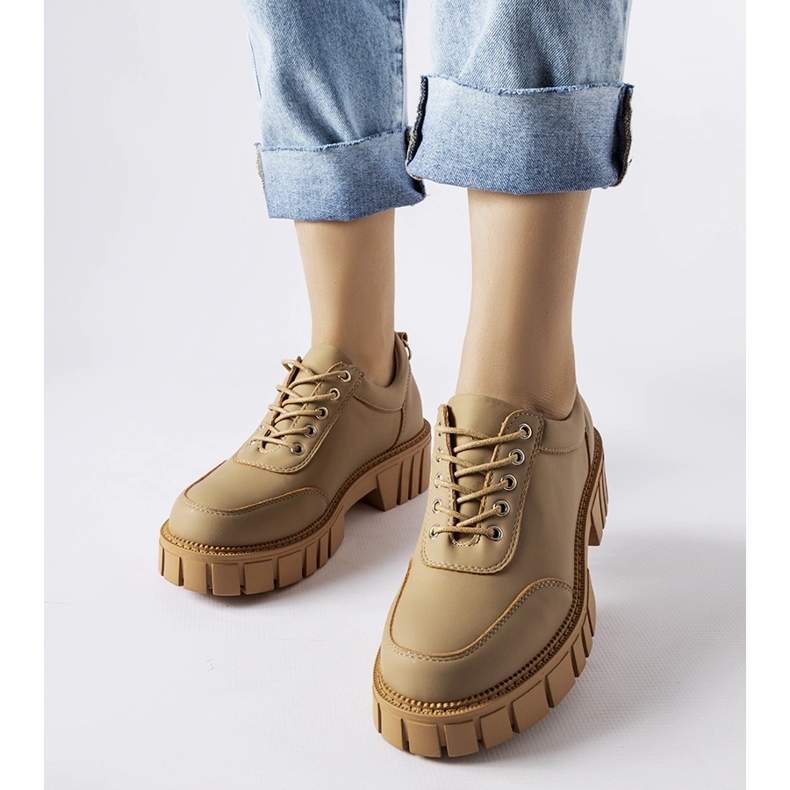 Hnědé boty s matným povrchem od Severino béžový 1