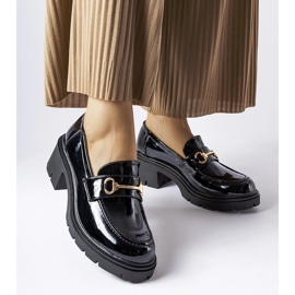 Černé lakované boty Fabrizio na vysokém podpatku černá 1