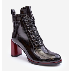 Patentované šněrovací kotníkové boty S.Barski MR870-15 Black černý 1