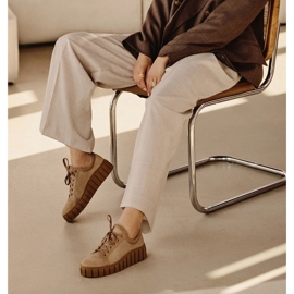 Marco Shoes Zvětšovací tenisky se silnějším spodkem béžový 1