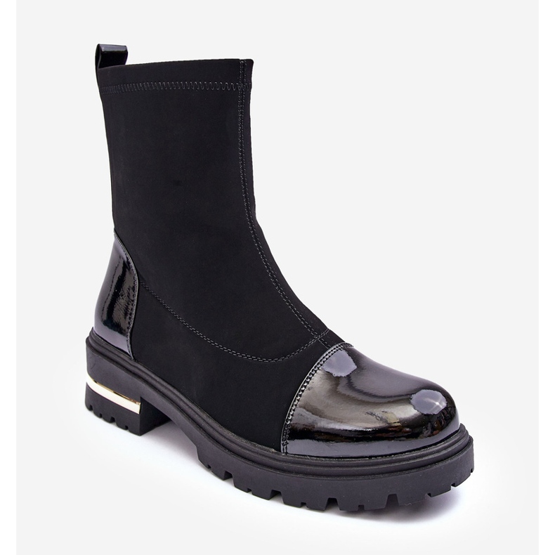 PS1 Kožené klasické ploché boty černé Shendete černá 2 PS1 Kožené klasické ploché boty černé Shendete černá 2