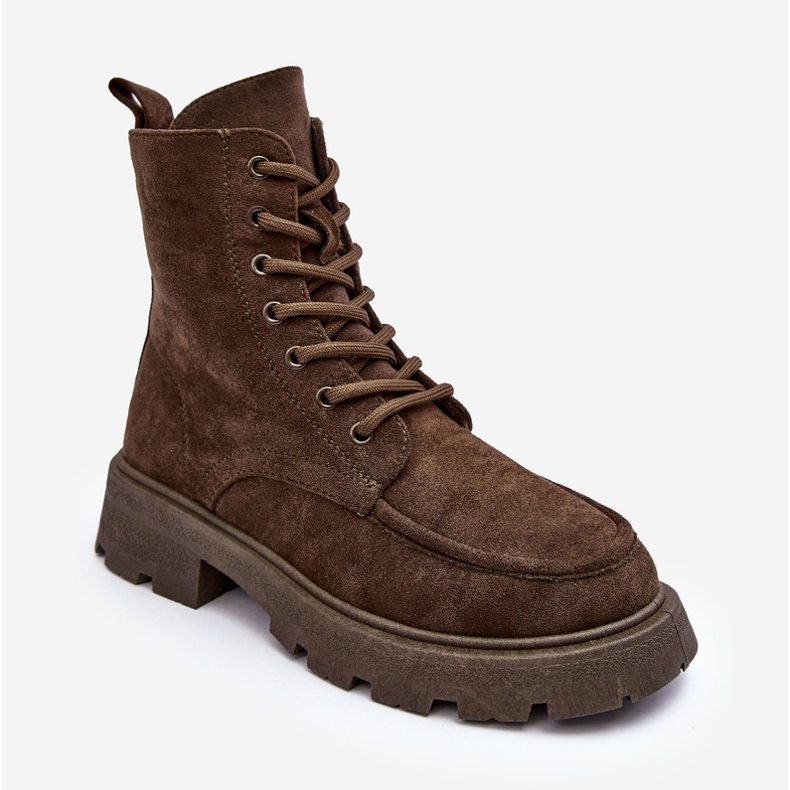 PS1 Semišové zateplené kotníkové boty Trapper na plochém podpatku, tmavě zelené Zikey zelená 1 PS1 Semišové zateplené kotníkové boty Trapper na plochém podpatku, tmavě zelené Zikey zelená 1