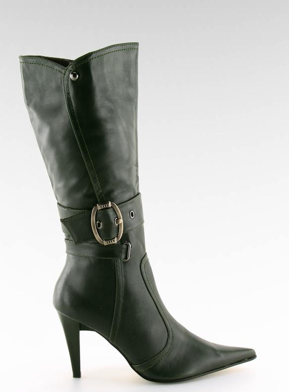 Štíhlé boty 39817-3 Anis zelený 1