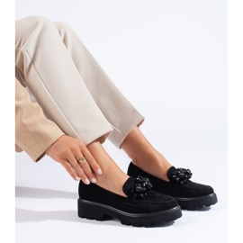 Dámské černé semišové mokasíny Shelovet černá 1