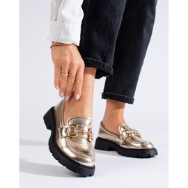 Zlaté mokasíny Shelovet se silnou podrážkou zlatý 1