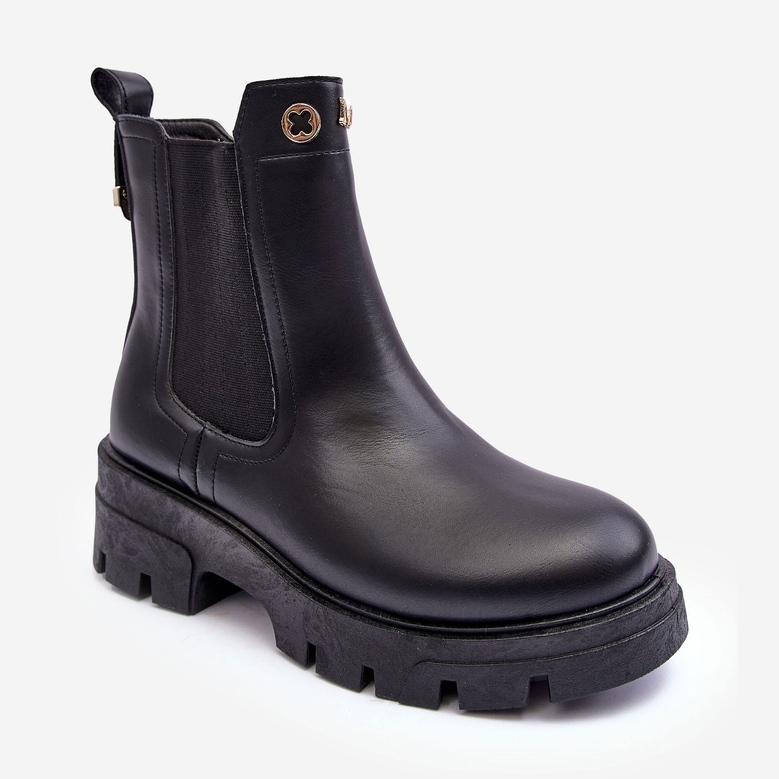 Dámské Chelsea Boty se zdobením, Black Lobb černý 1