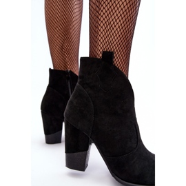 PS1 Semišové kovbojské boty na vysokém podpatku černé koželuhy černá 1 PS1 Semišové kovbojské boty na vysokém podpatku černé koželuhy černá 1