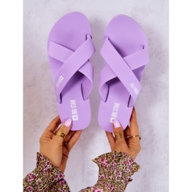 Dámské pěnové pantofle Big Star JJ274A340 Violet fialová 4